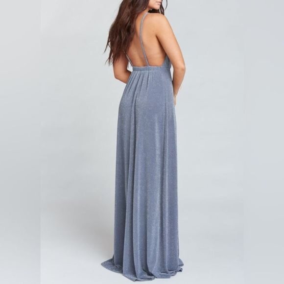 Show Me Your Mumu Amanda Maxi Dress in Dancing Queen Shine Smoke Size XXS NWT - Picture 3 of 9